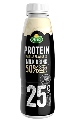 Arla Protein Ρόφημα γάλακτος με γεύση βανίλια, χαμηλά λιπαρά και 50% λιγότερη ζάχαρη 500g