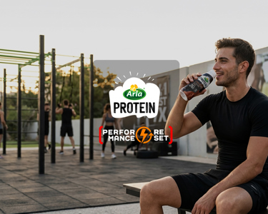 An athlete drinking water