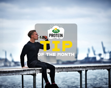 An athlete drinking water