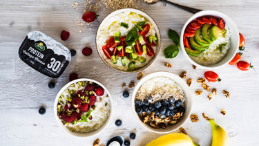 Πιάτα φτιαγμένα με τυρί κότατζ Arla Protein