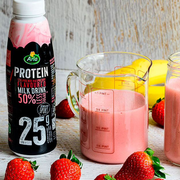 Smoothie με ρόφημα γάλακτος Arla Protein Φράουλα