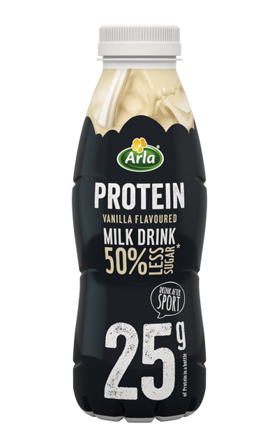 Arla Protein Ρόφημα γάλακτος με γεύση βανίλια, χαμηλά λιπαρά και 50% λιγότερη ζάχαρη 500 g