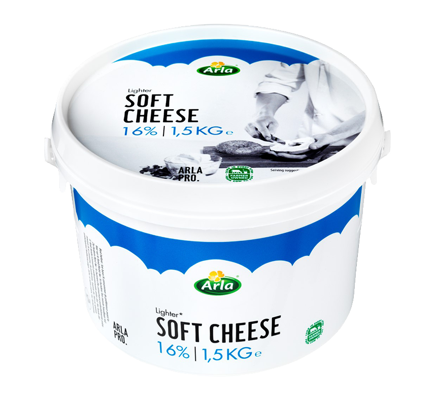 Arla Pro. Arla PRO Soft Cheese 16% 1,5kg