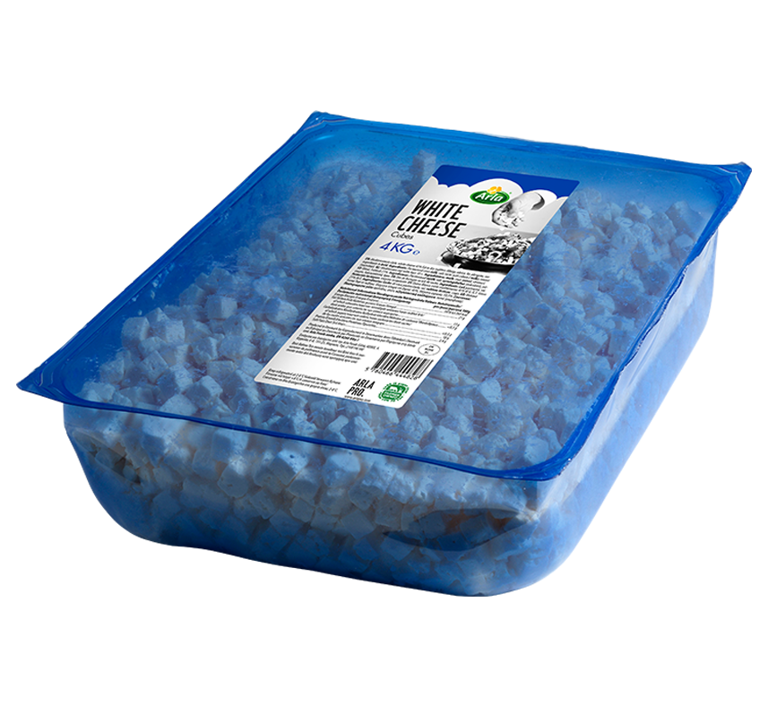 Arla Pro. Arla PRO White Cheese σε κυβάκια 4kg