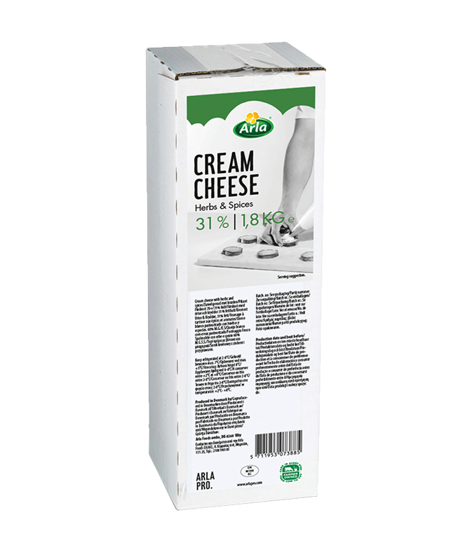Arla Pro. Arla PRO Cream Cheese Herbs & Spices 31% 1,8kg